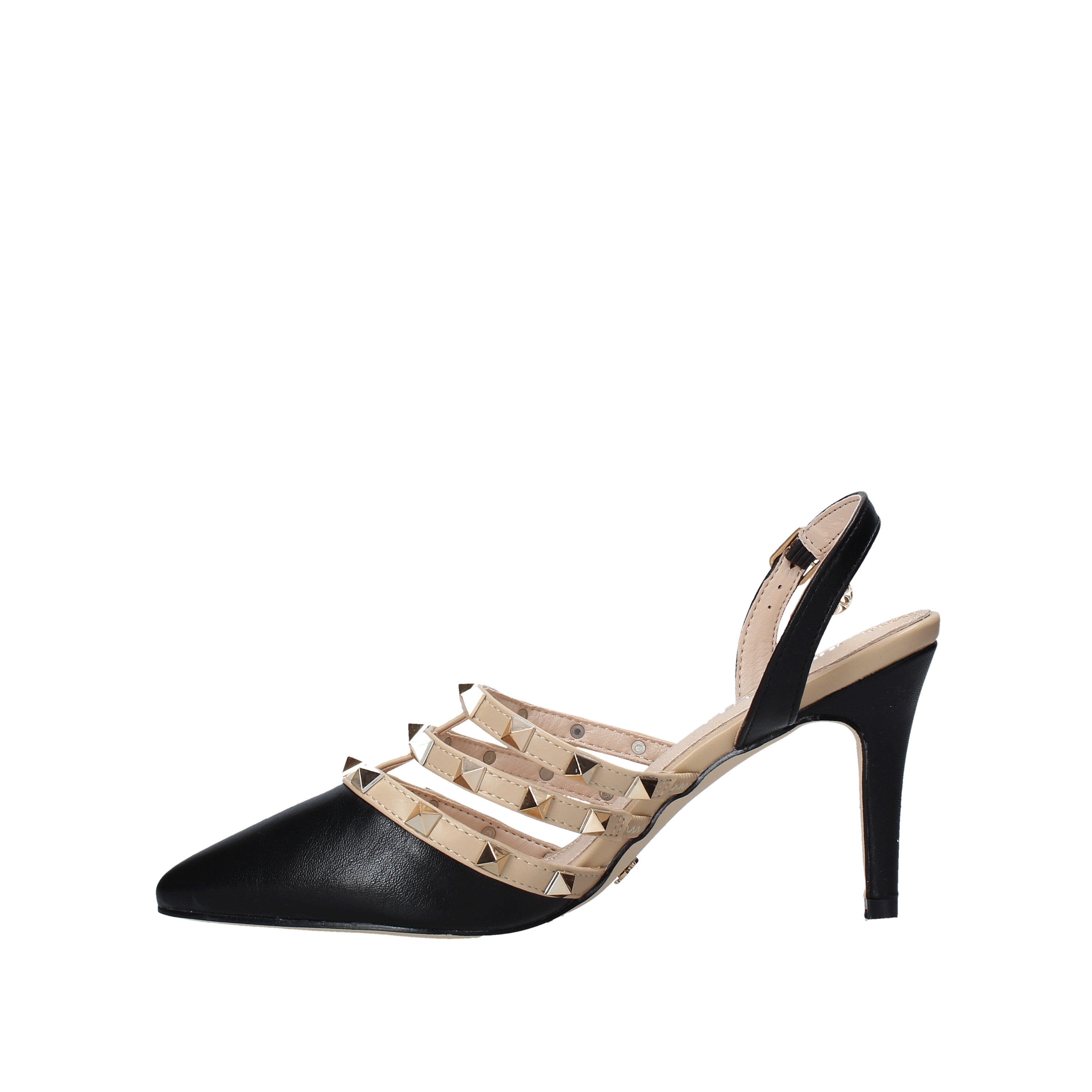 Sandali tacco Nero Gold&gold