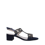 Sandali tacco Blu Valleverde
