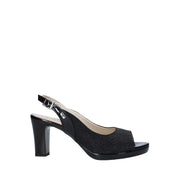 Sandali tacco Nero Valleverde