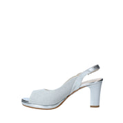 Sandali tacco Argentato Valleverde