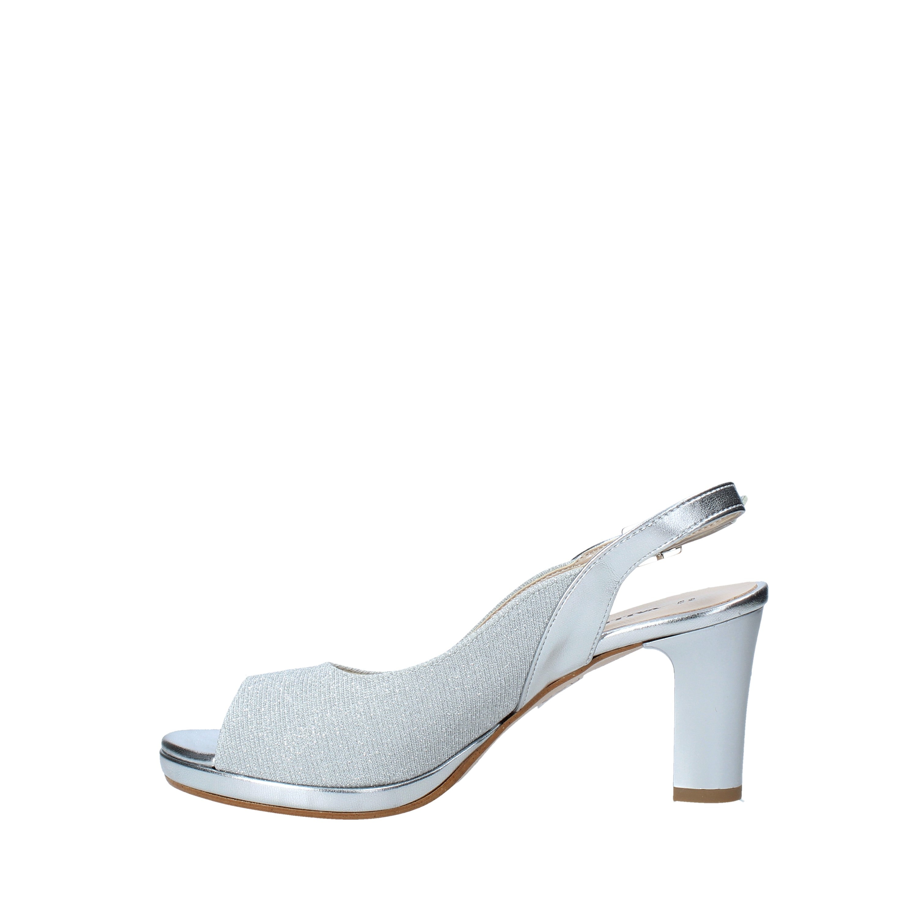 Sandali tacco Argentato Valleverde