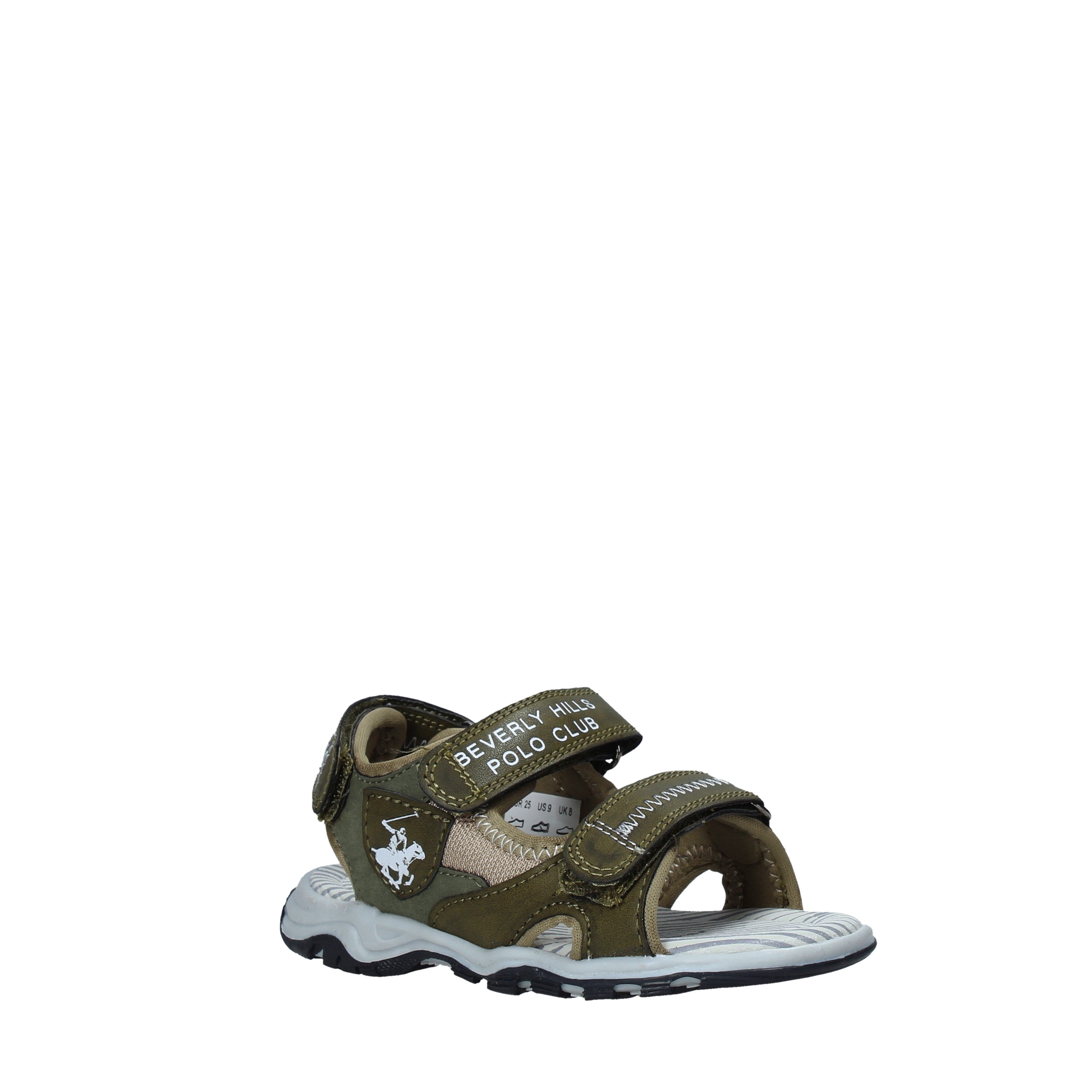 Sandali con strappi Verde Beverly Hills Polo Club