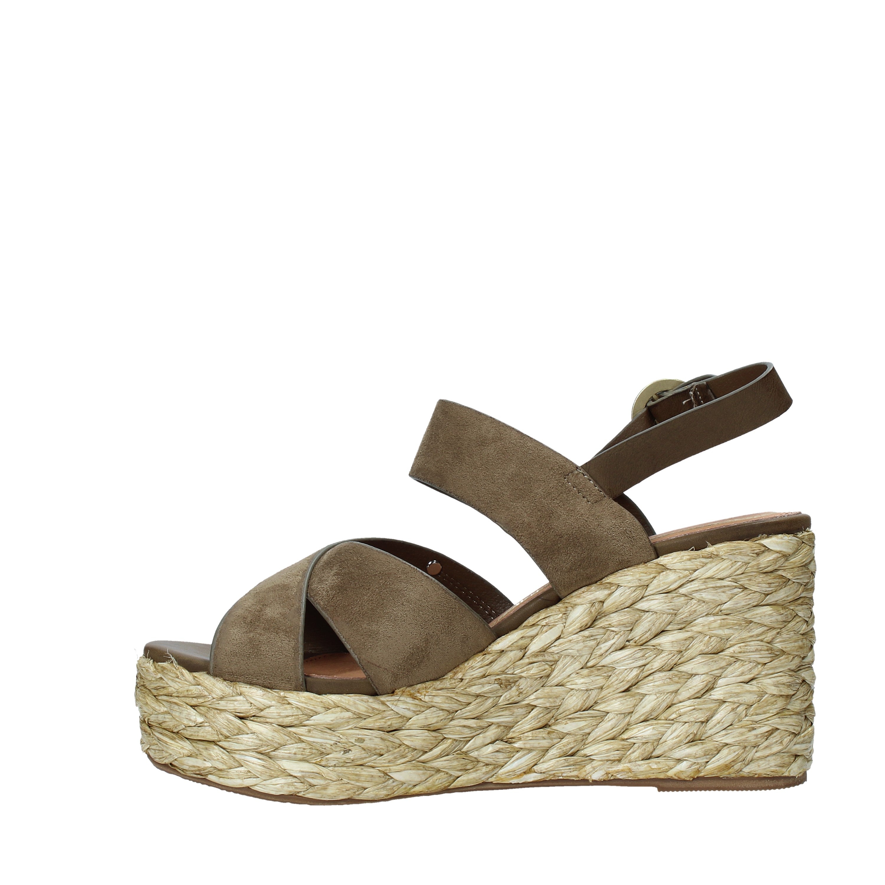 Sandali zeppa Verde Wrangler