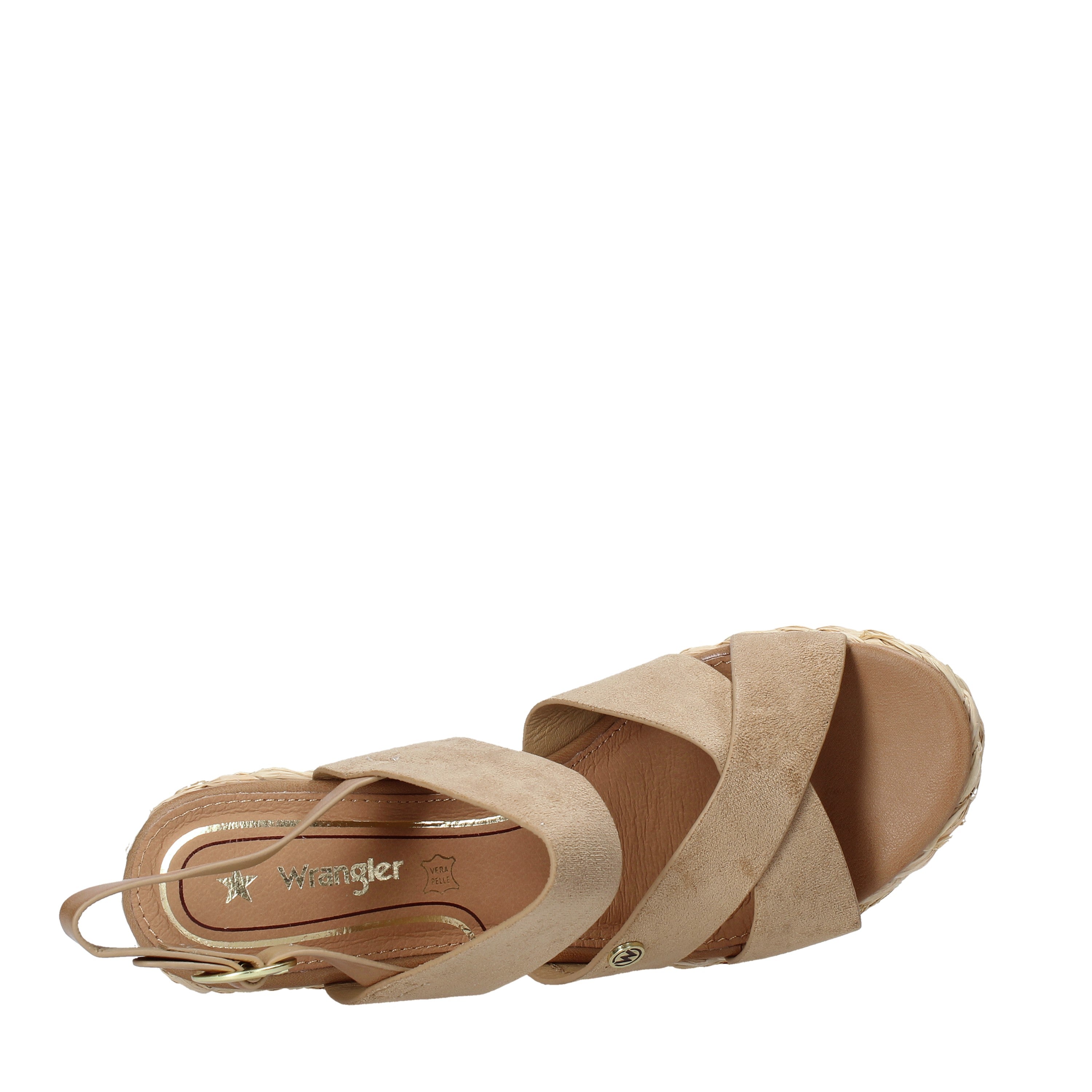Sandali zeppa Beige Wrangler