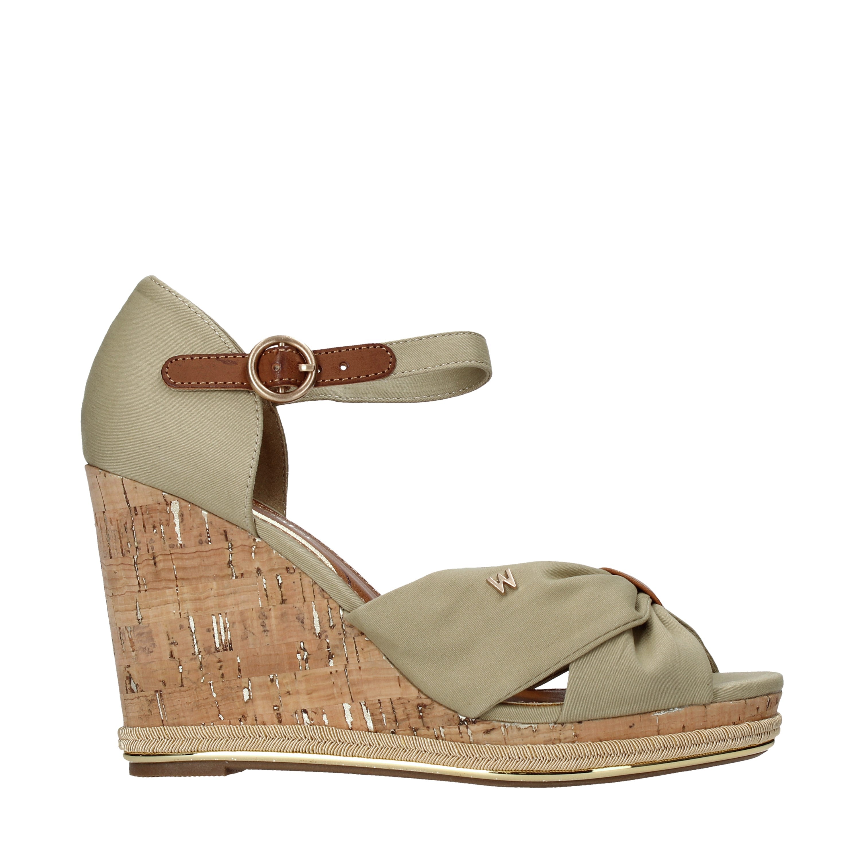 Sandali zeppa Beige Wrangler