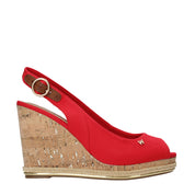 Sandali zeppa Rosso Wrangler