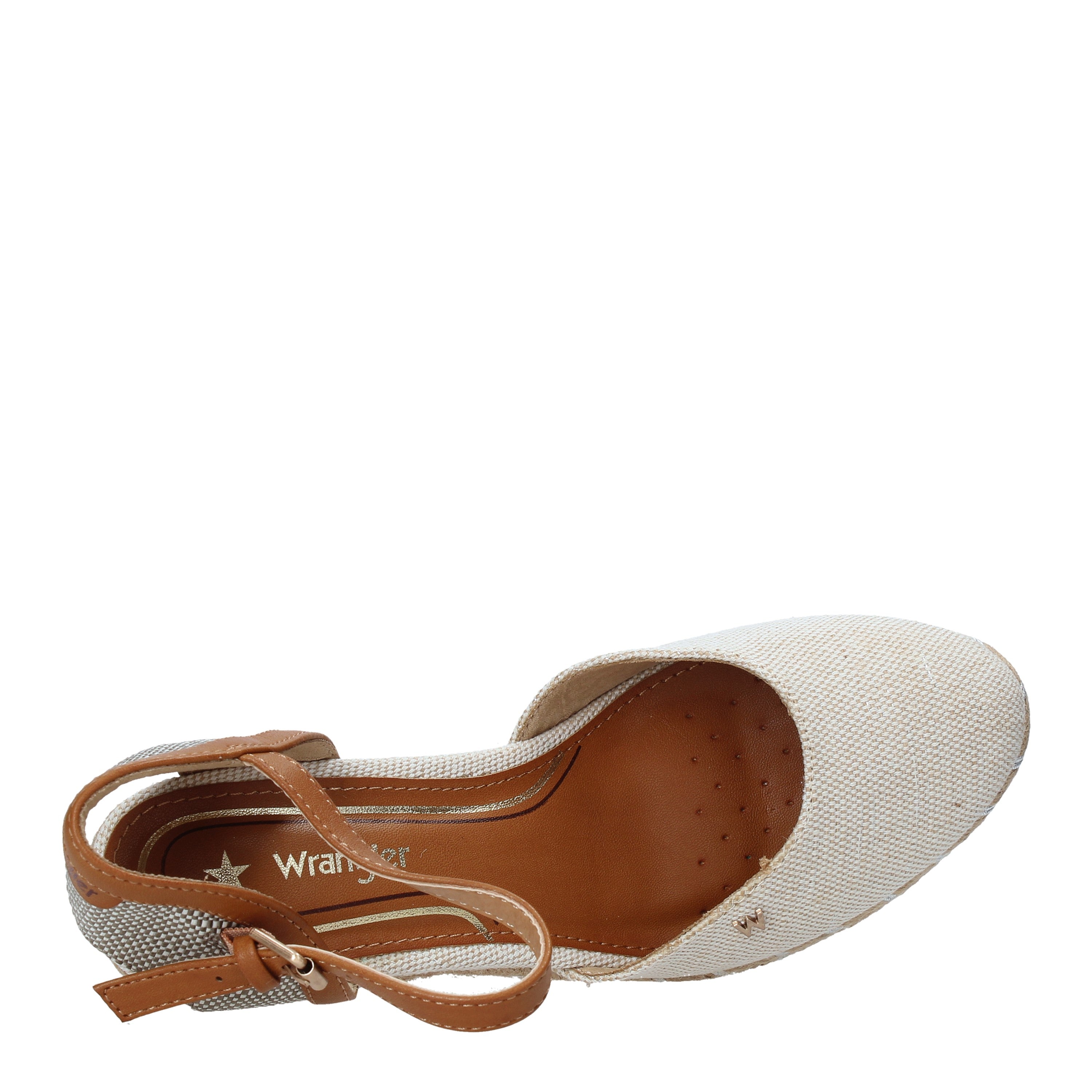 Sandali zeppa Beige Wrangler