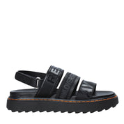 Sandali con strappi Nero Replay