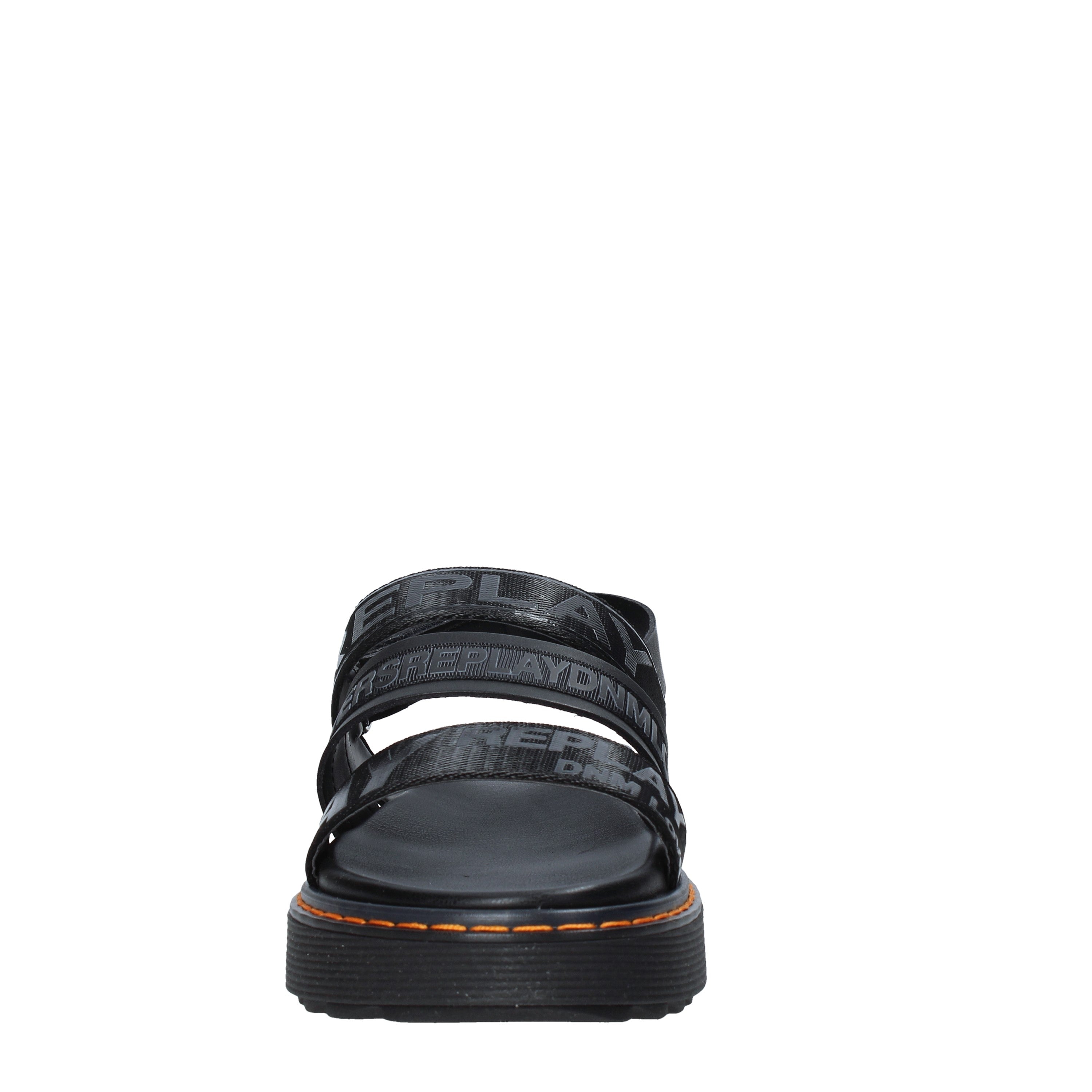 Sandali con strappi Nero Replay