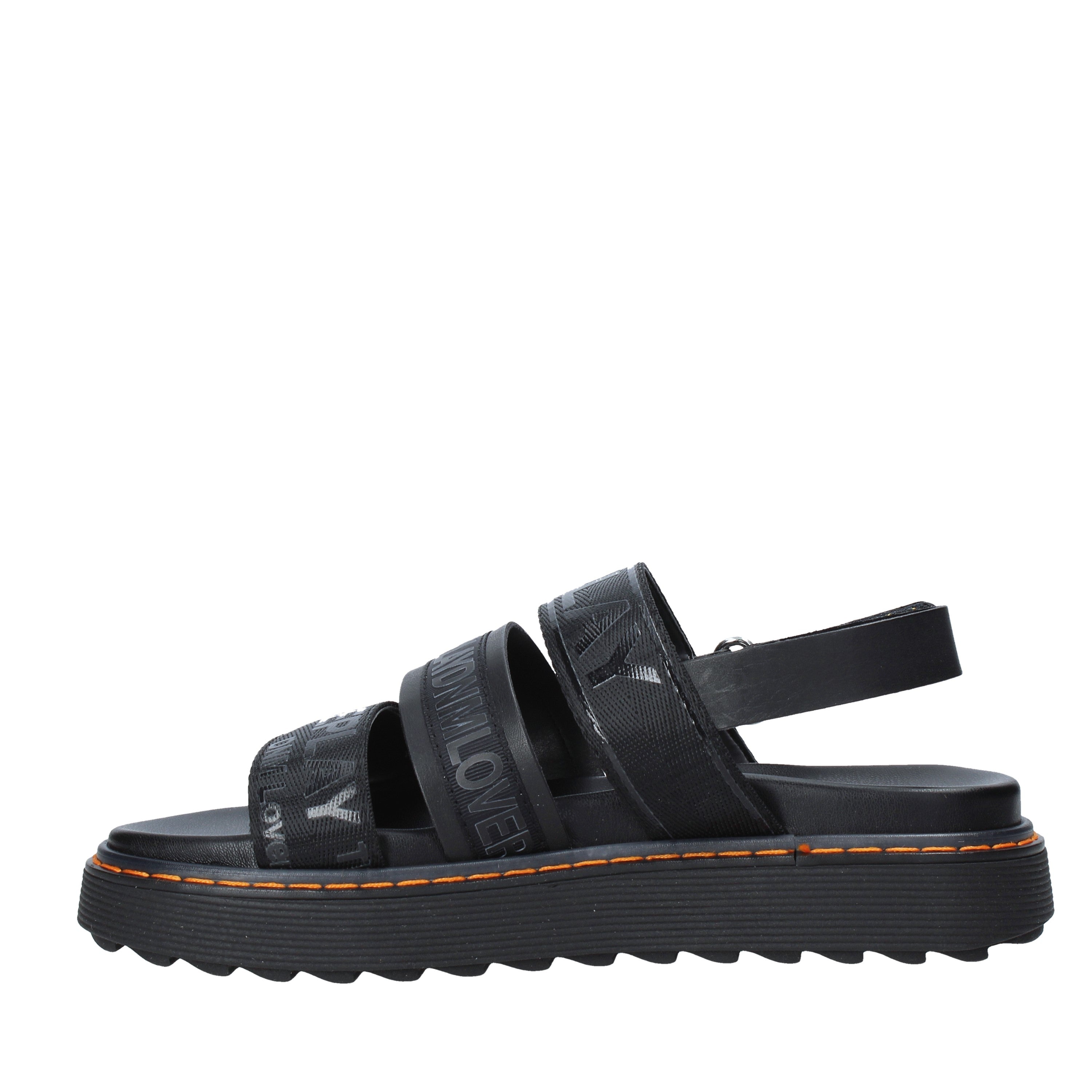 Sandali con strappi Nero Replay