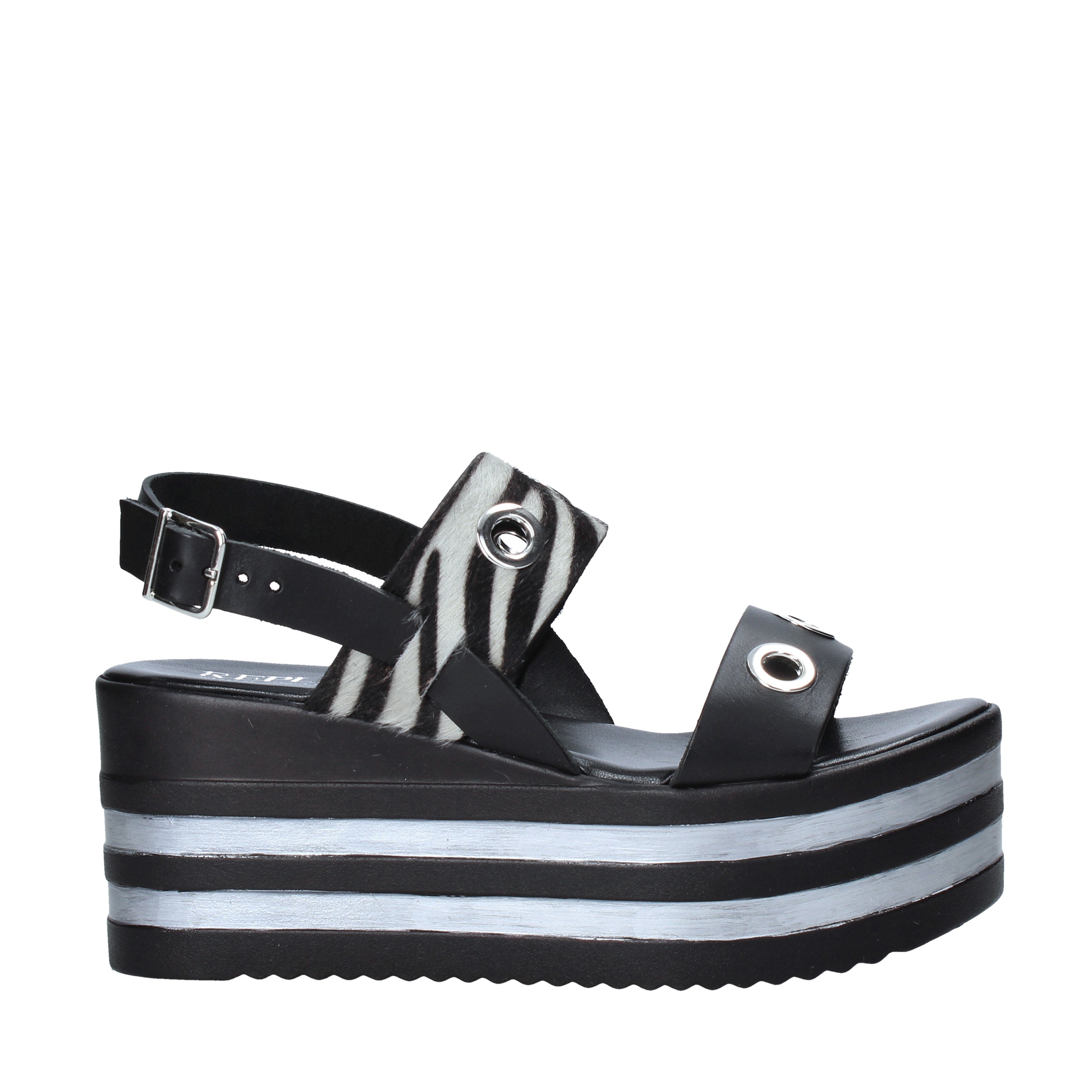 Sandali zeppa Nero Replay