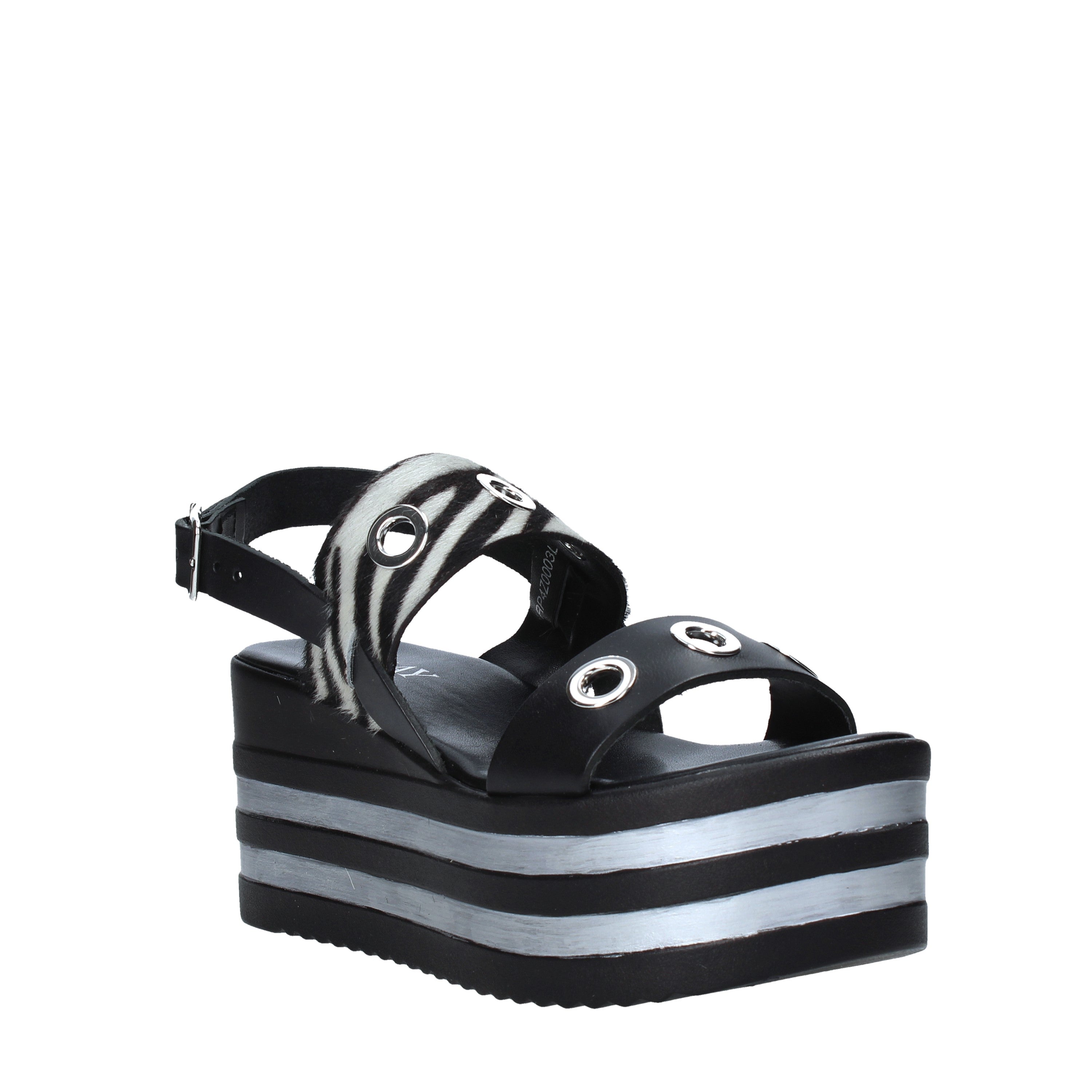 Sandali zeppa Nero Replay