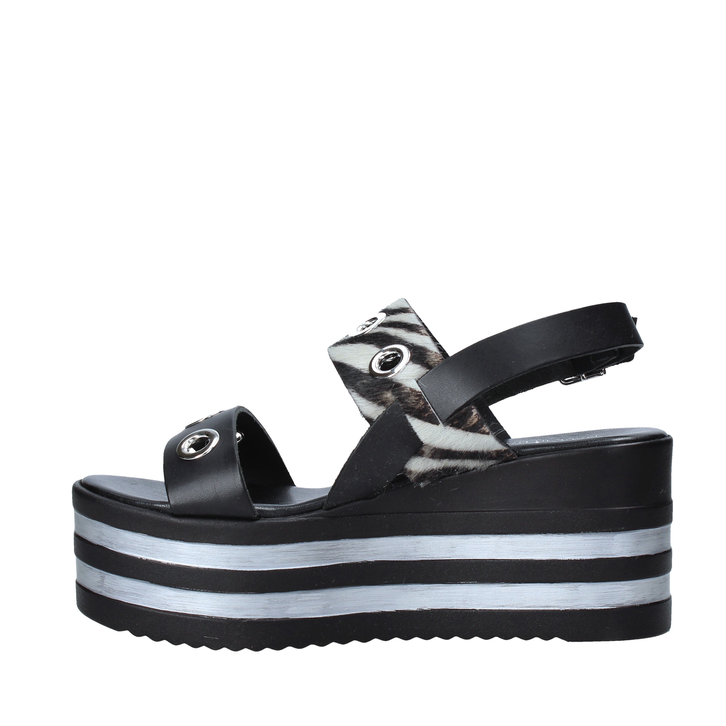 Sandali zeppa Nero Replay