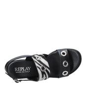 Sandali zeppa Nero Replay