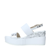 Sandali zeppa Bianco Valleverde