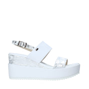 Sandali zeppa Bianco Valleverde