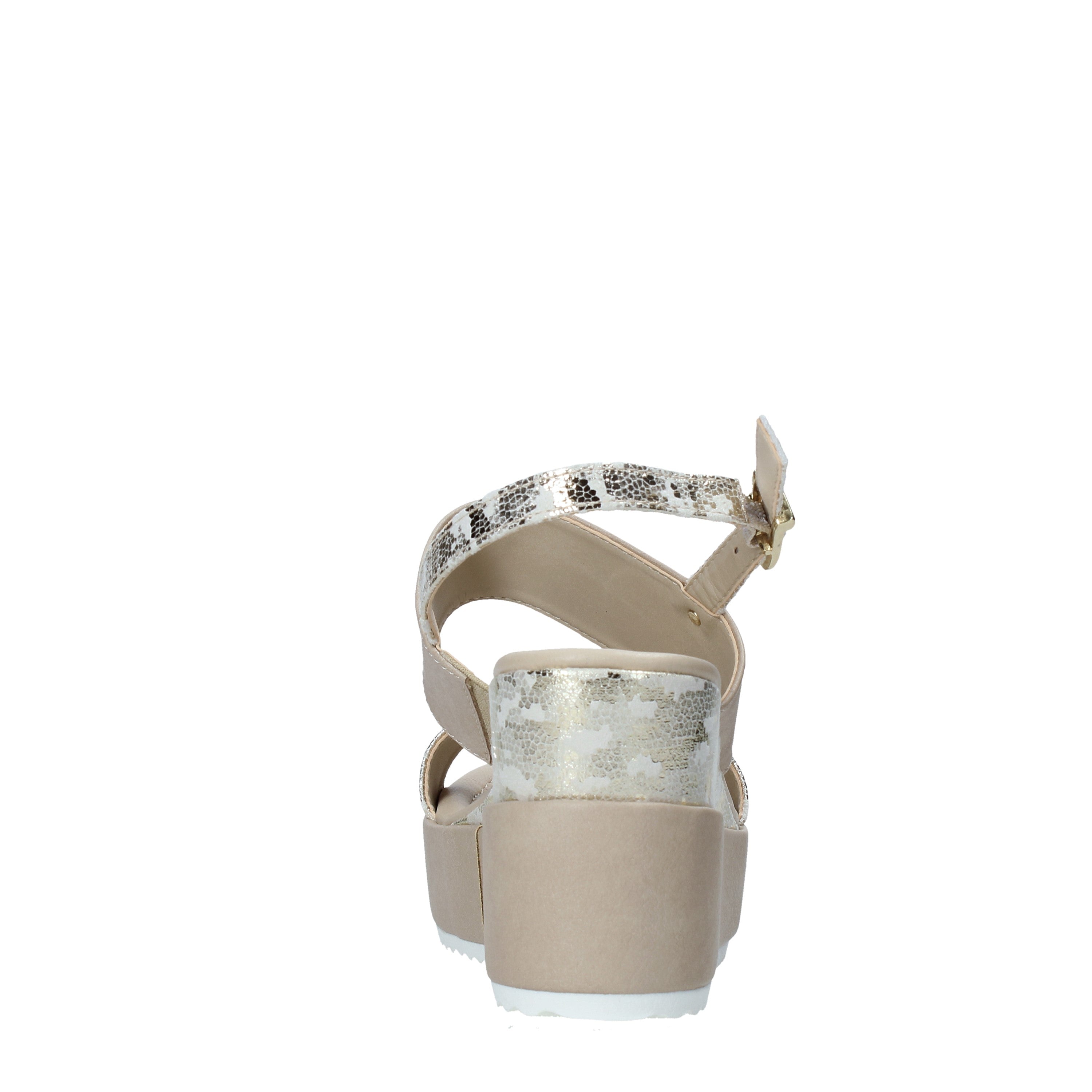 Sandali zeppa Beige Valleverde