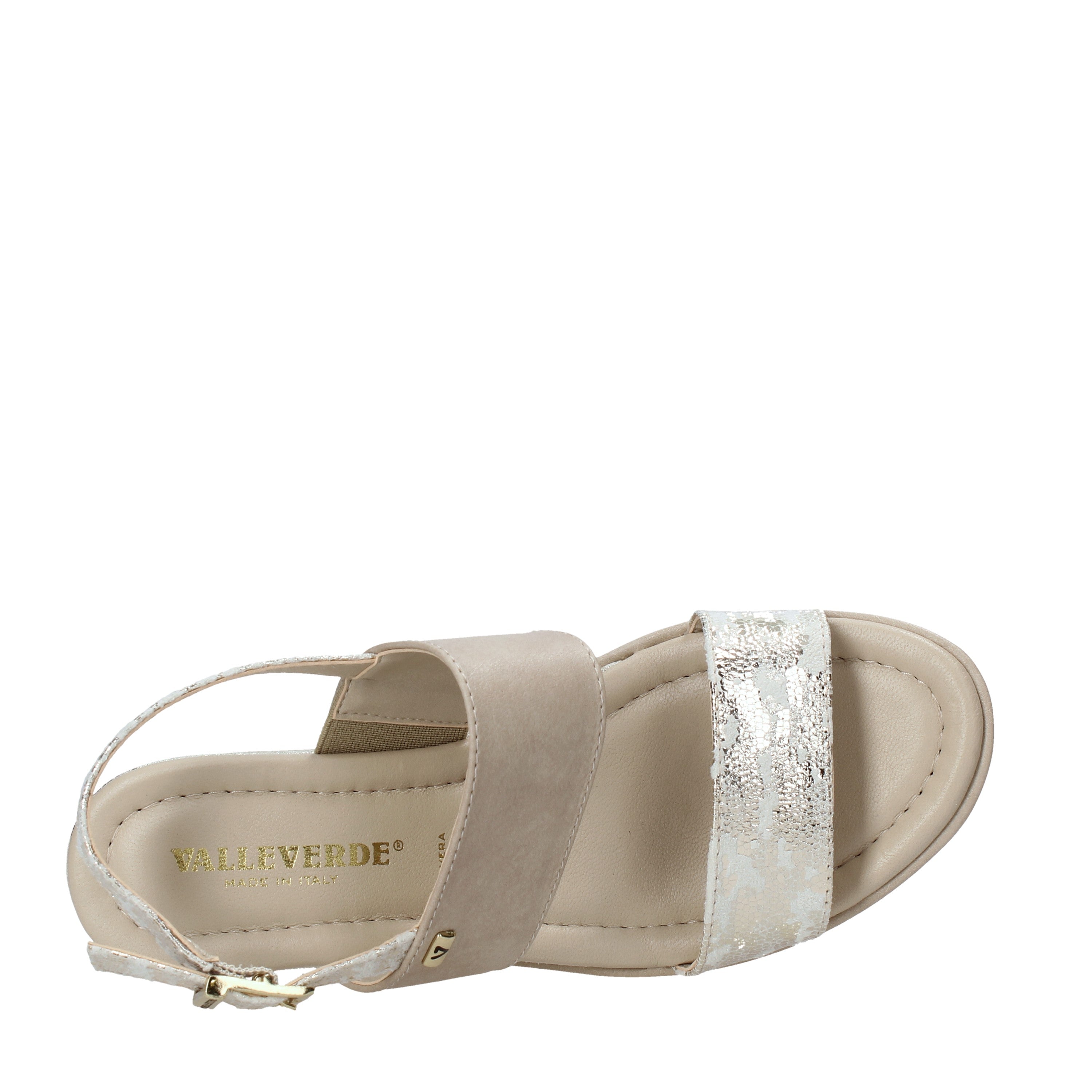 Sandali zeppa Beige Valleverde