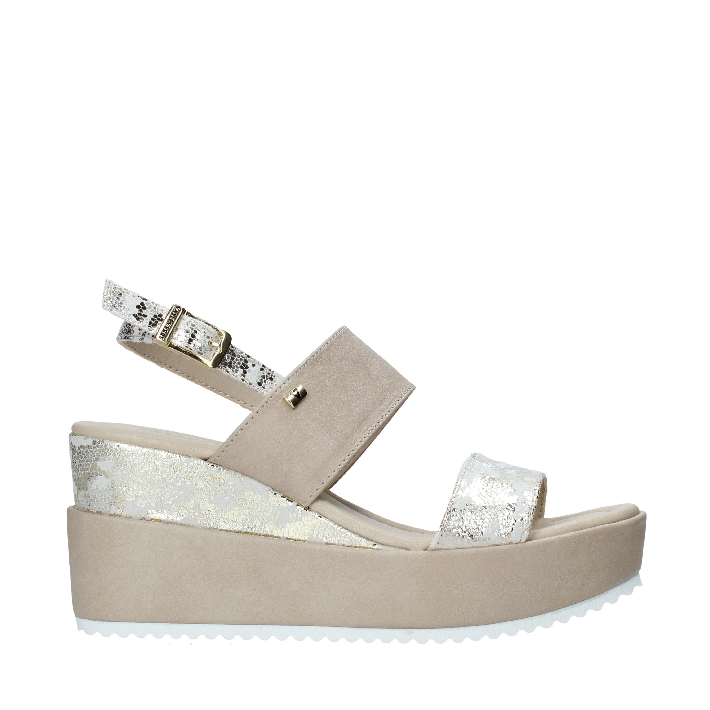 Sandali zeppa Beige Valleverde