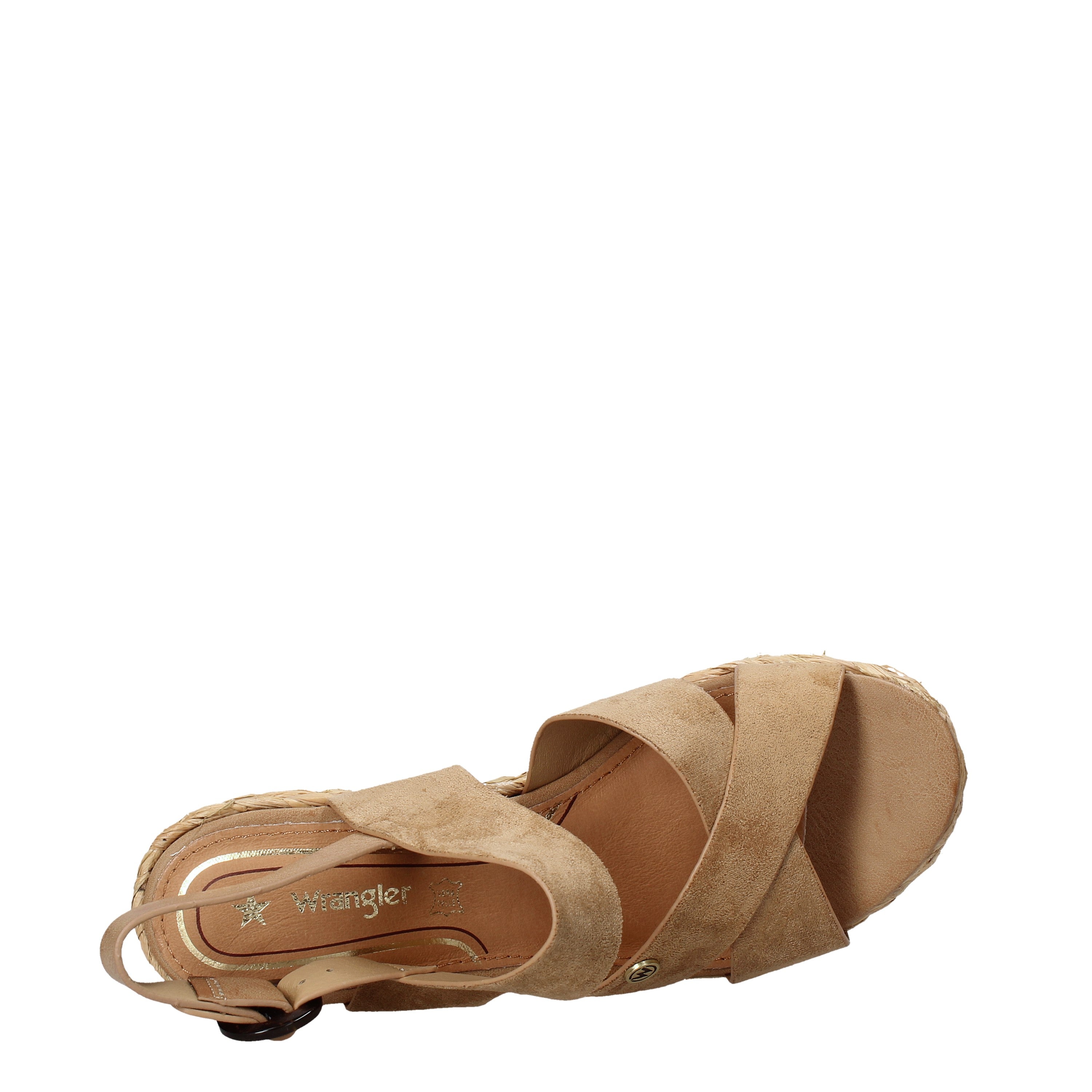 Sandali zeppa Marrone Wrangler