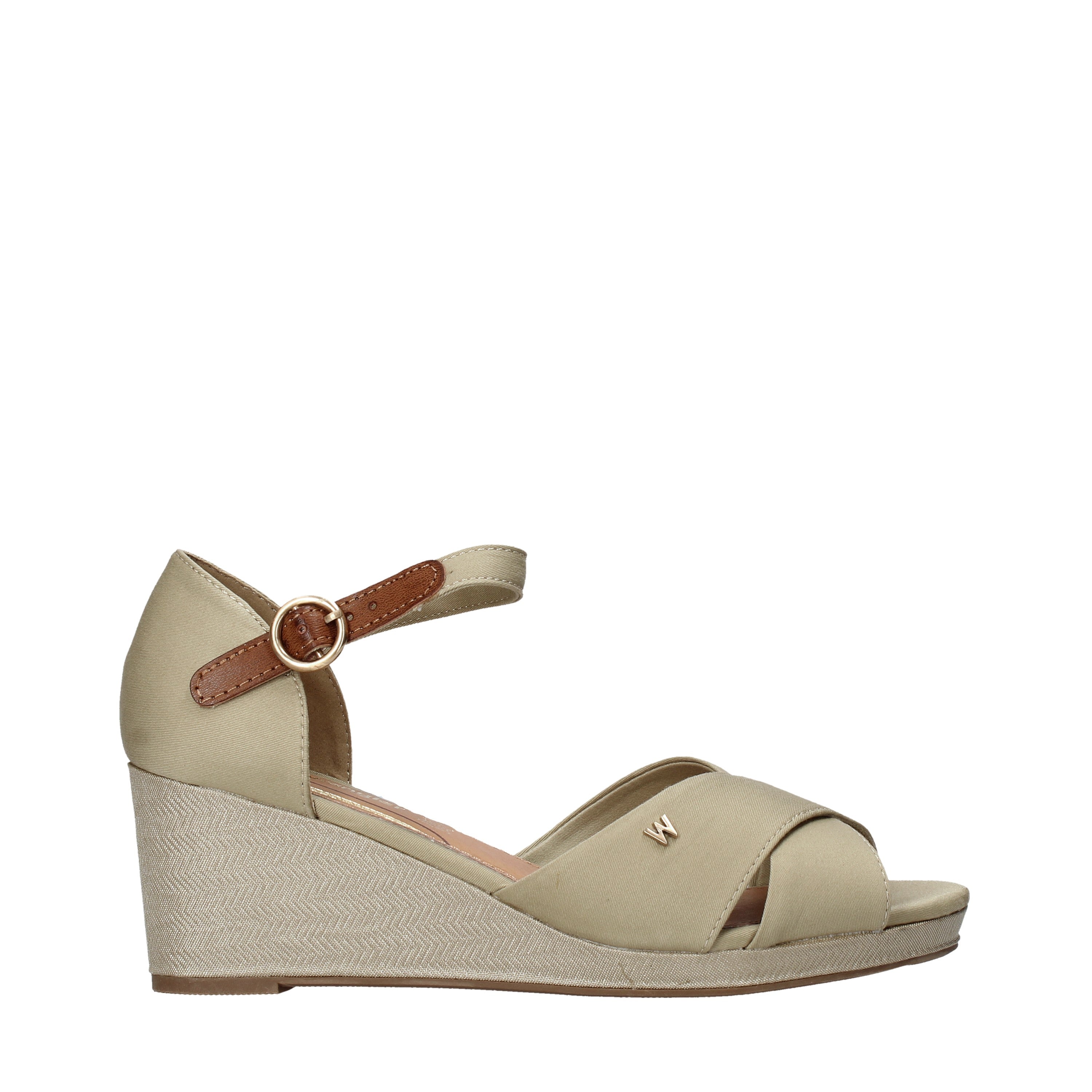 Sandali zeppa Beige Wrangler