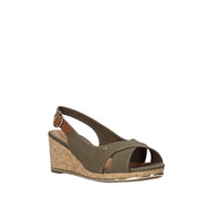 Sandali zeppa Verde Wrangler