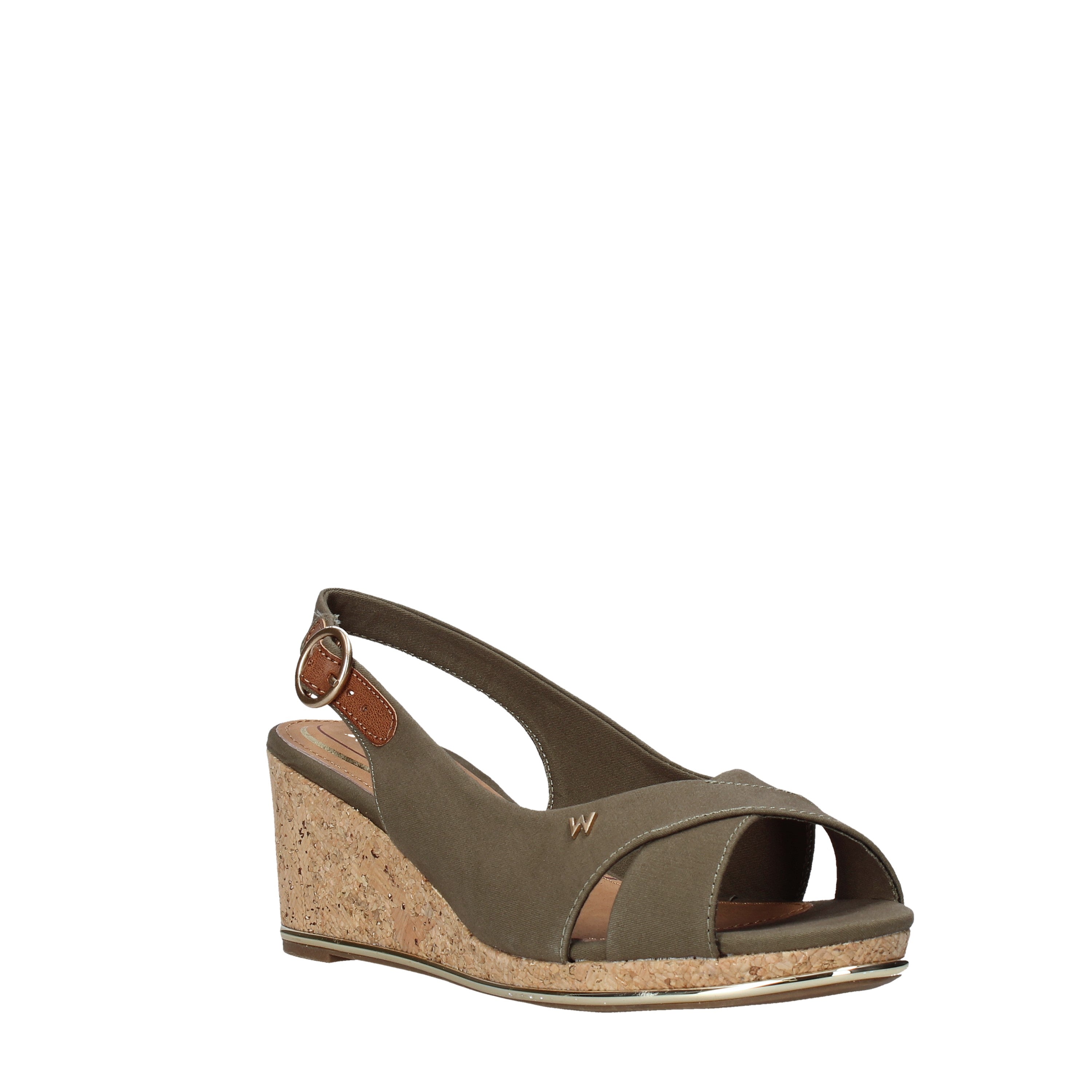 Sandali zeppa Verde Wrangler