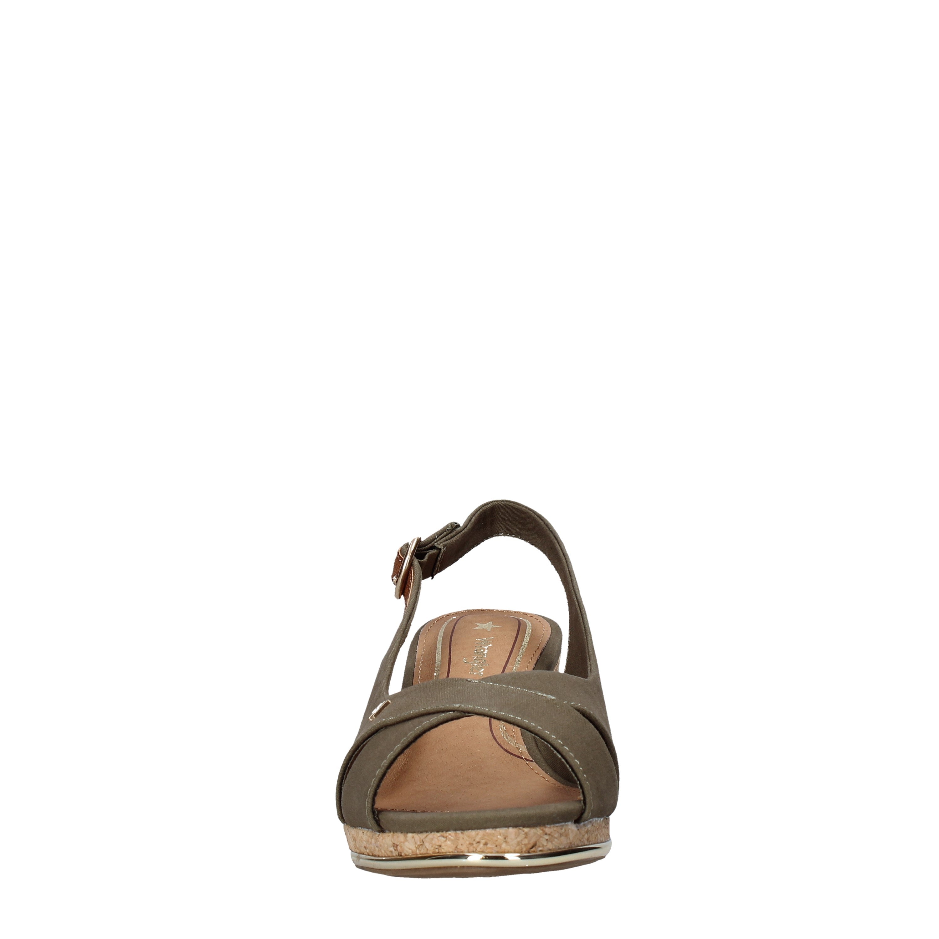 Sandali zeppa Verde Wrangler