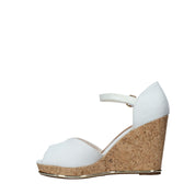 Sandali zeppa Bianco Wrangler