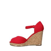 Sandali zeppa Rosso Wrangler