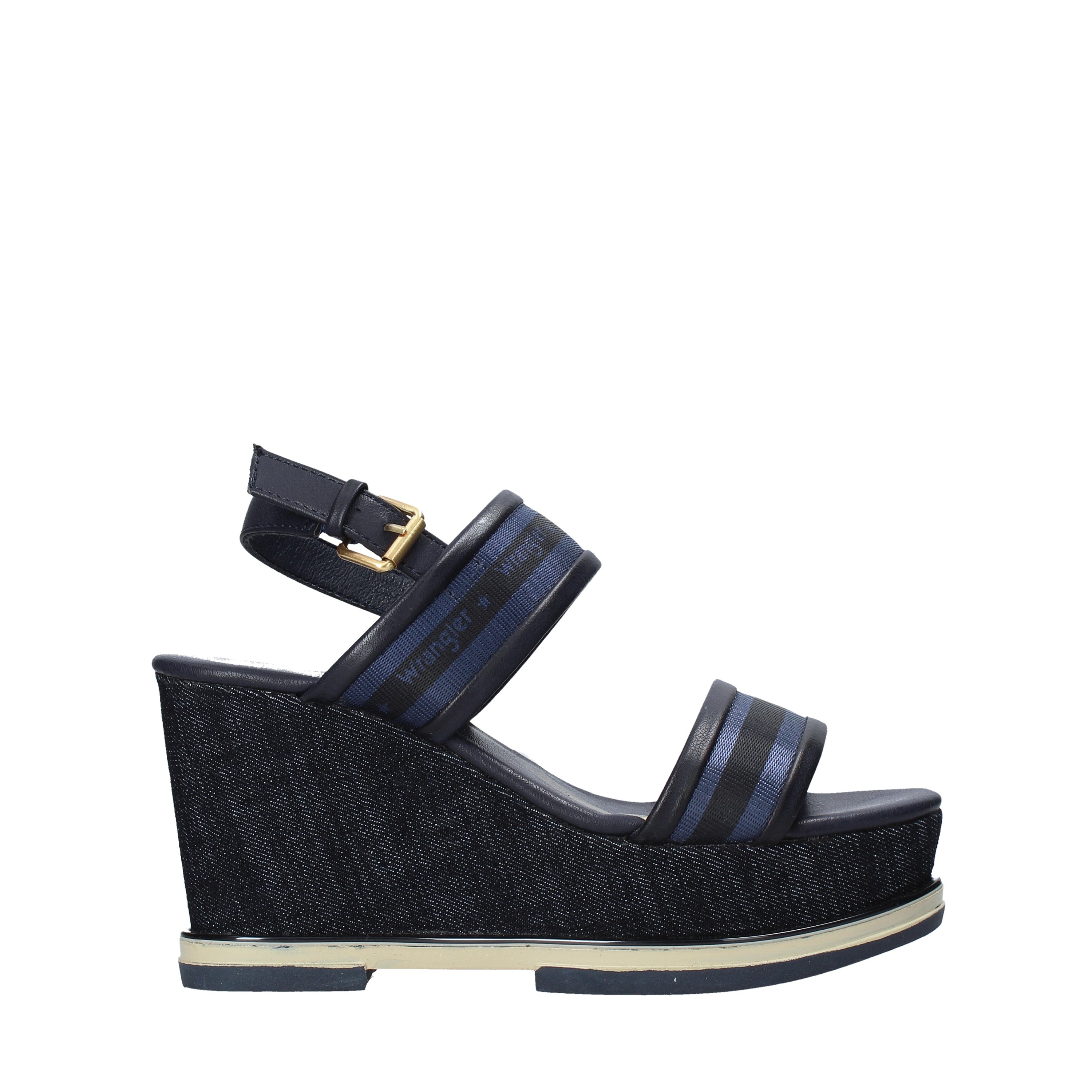 Sandali zeppa Blu Wrangler