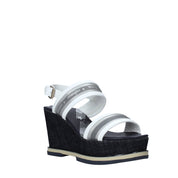 Sandali zeppa Bianco Wrangler