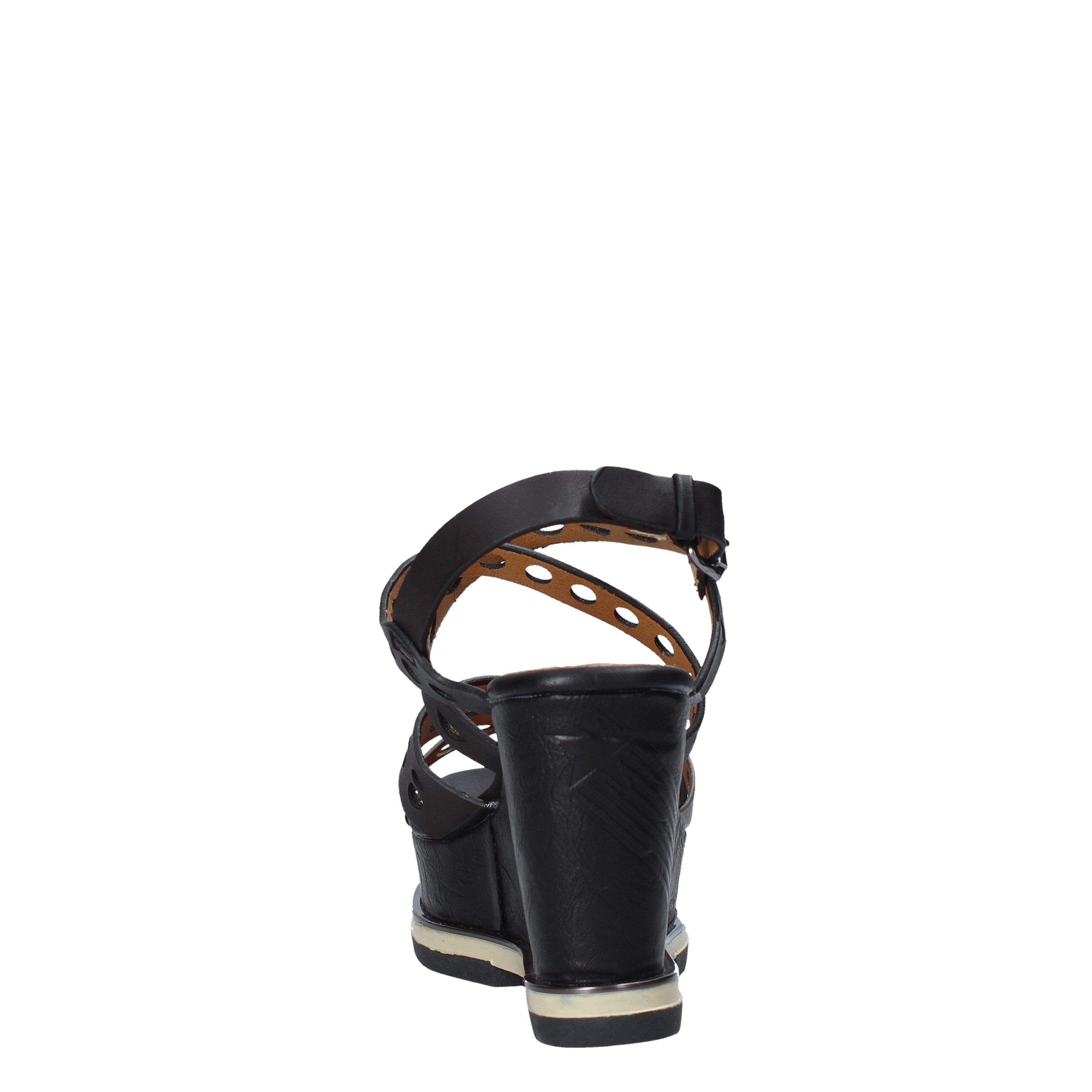 Sandali zeppa Nero Wrangler
