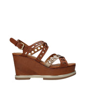 Sandali zeppa Marrone Wrangler