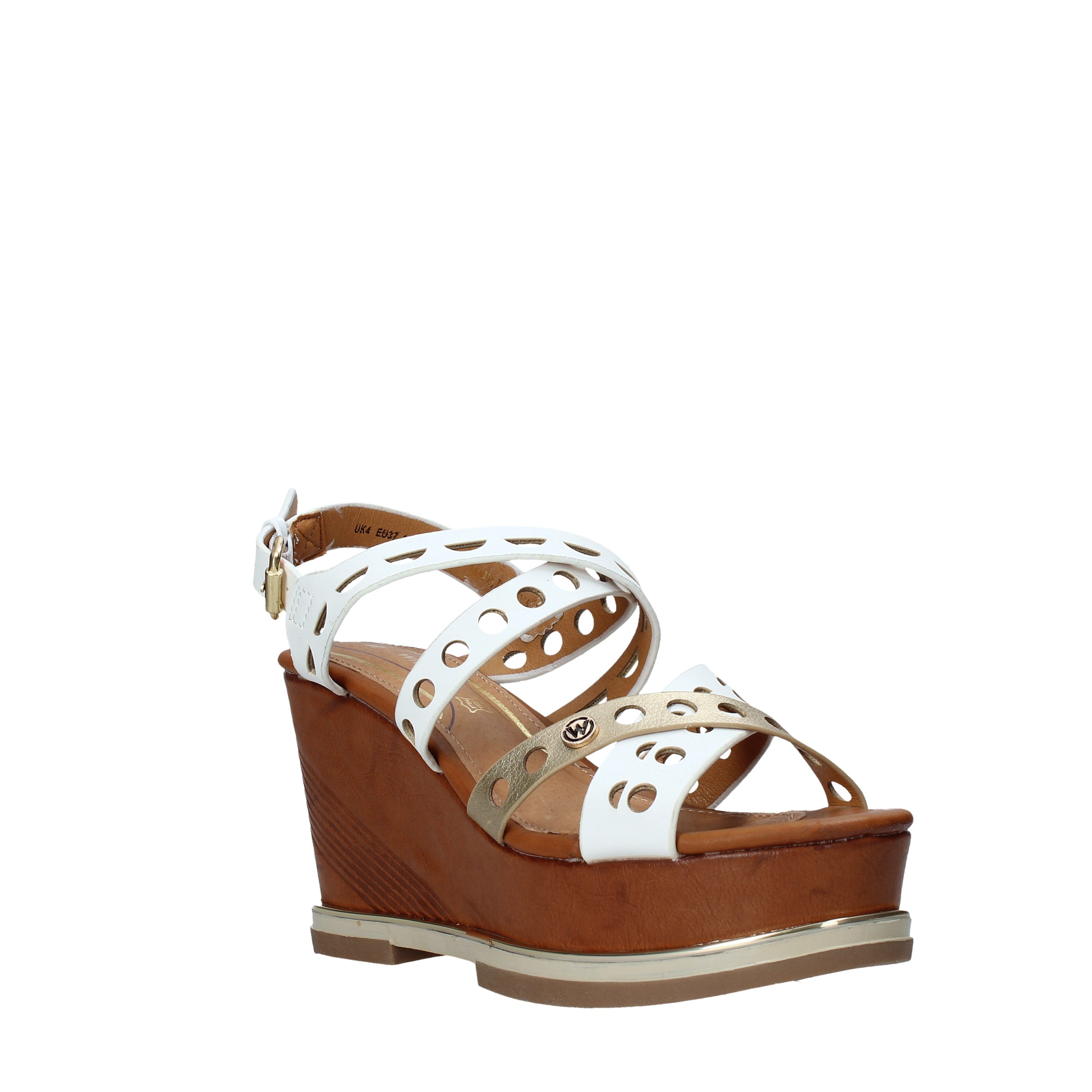 Sandali zeppa Bianco Wrangler
