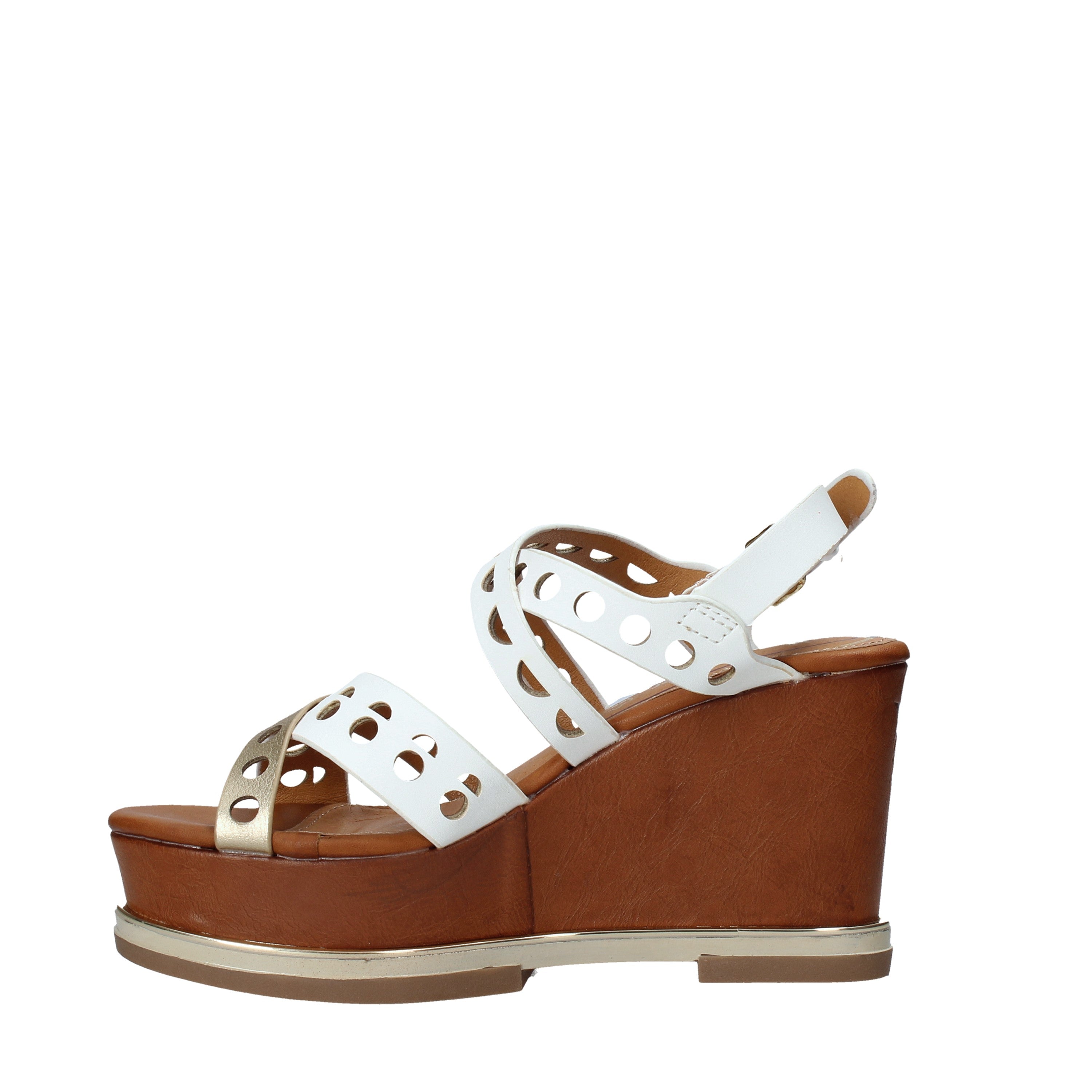 Sandali zeppa Bianco Wrangler