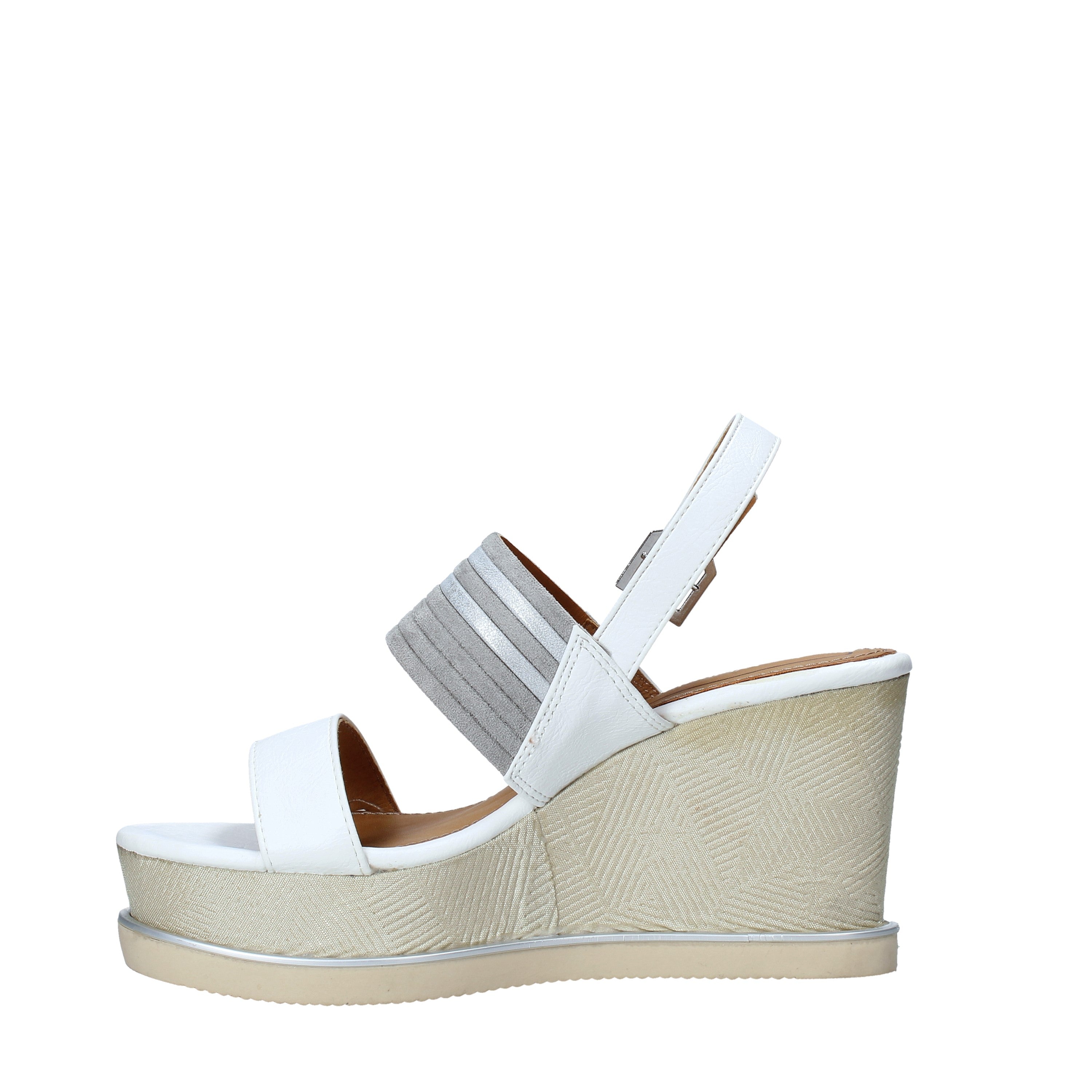 Sandali zeppa Bianco Wrangler