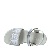 Sandali con strappi Argentato Replay&sons