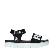 Sandali con strappi Nero Replay&sons