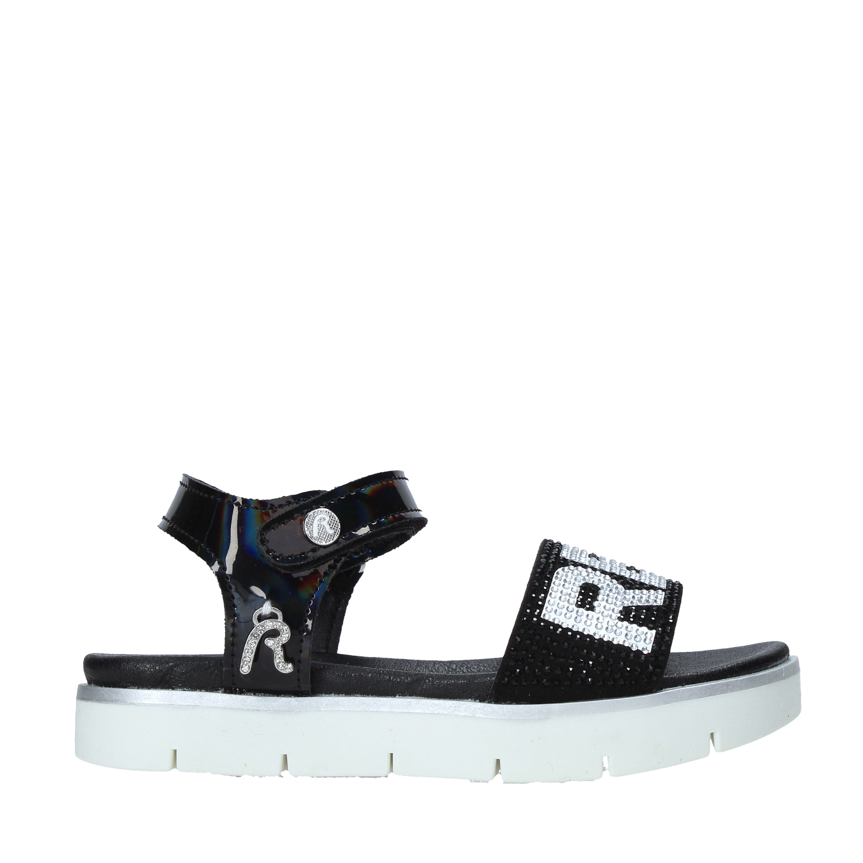 Sandali con strappi Nero Replay&sons