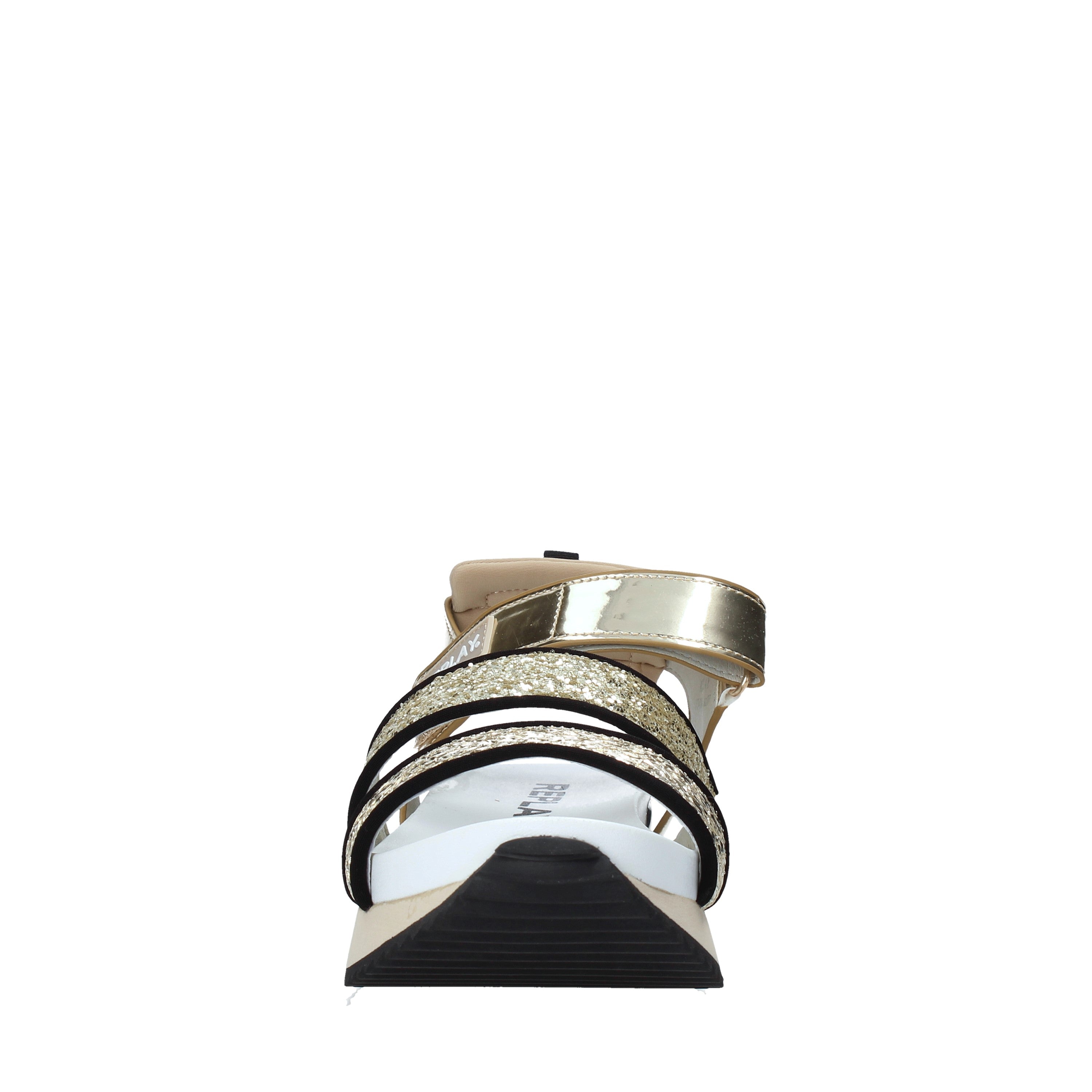 Sandali con strappi Dorato Replay&sons