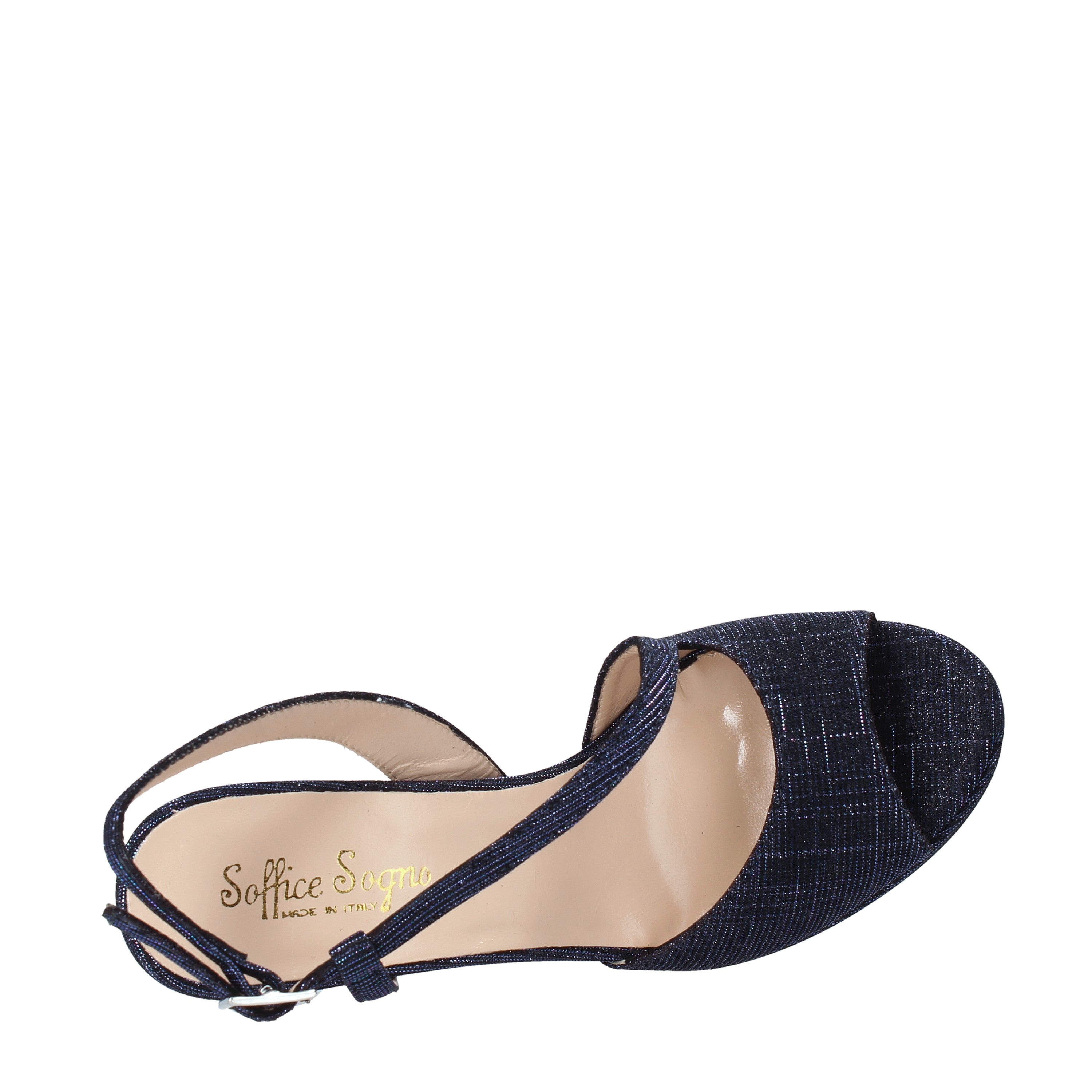 Sandali tacco Blu Soffice Sogno