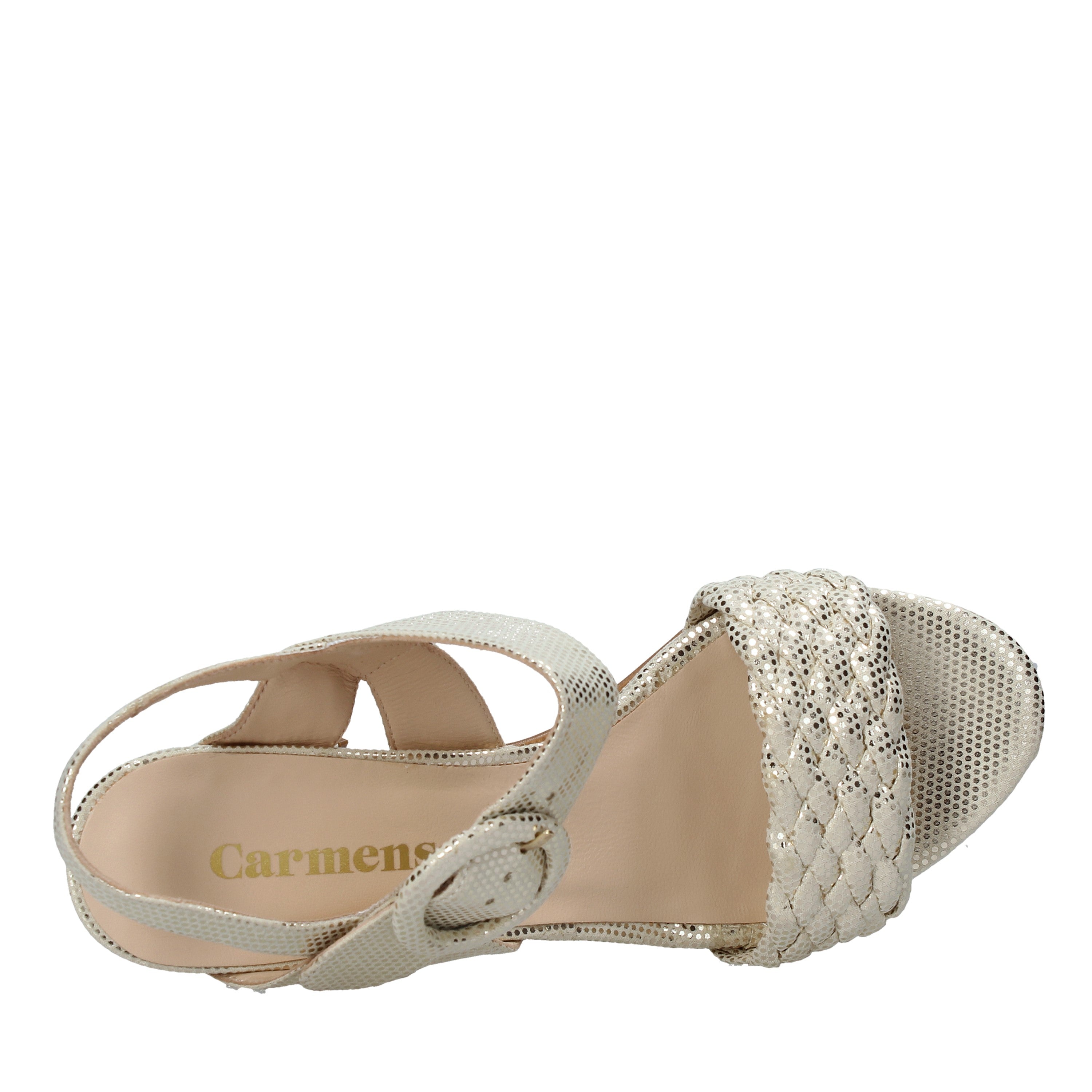 Sandali tacco Beige Carmens 