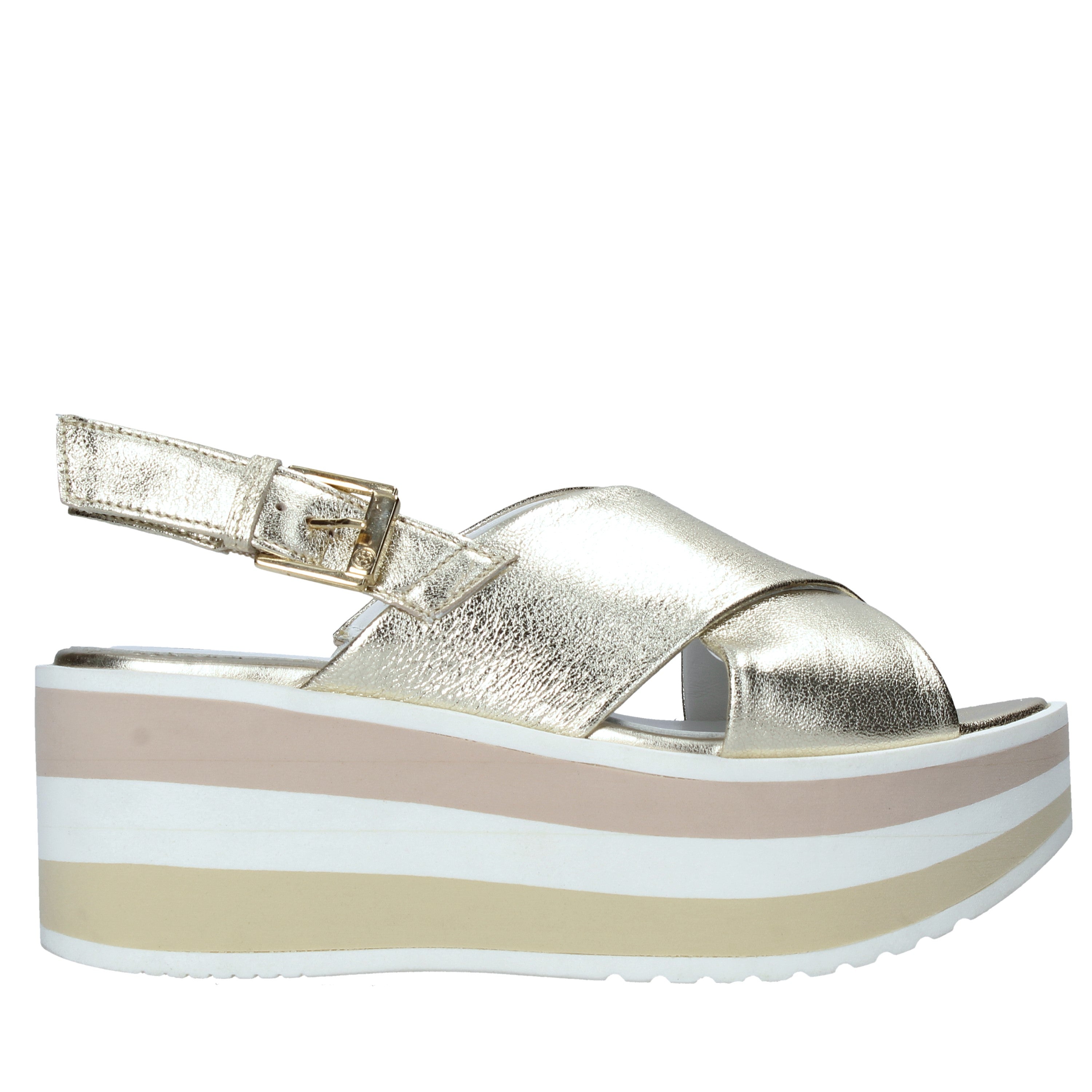 Sandali zeppa Dorato Carmens 