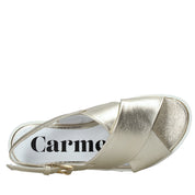 Sandali zeppa Dorato Carmens 