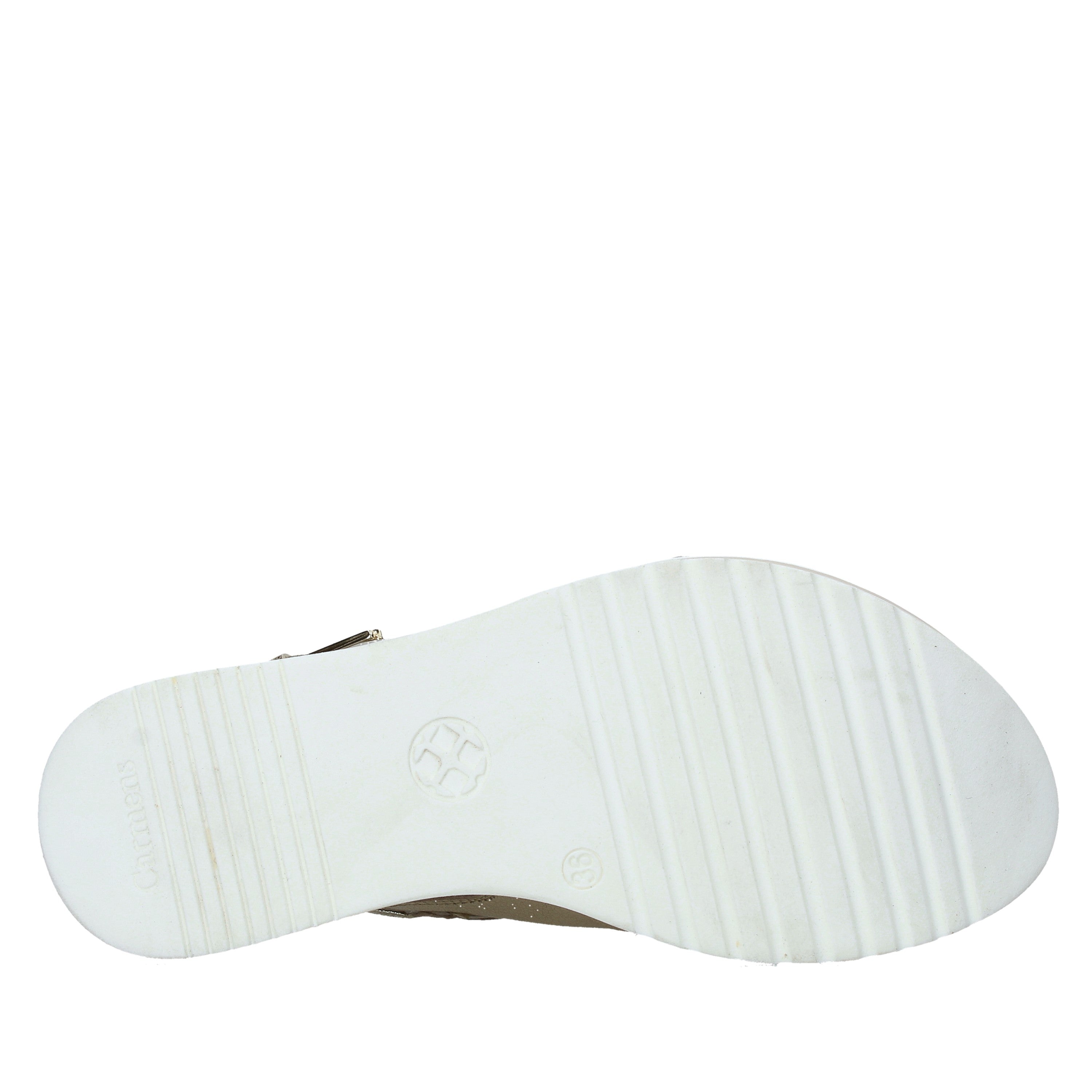 Sandali zeppa Dorato Carmens 