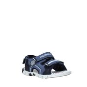 Sandali con strappi Blu Fred Mello