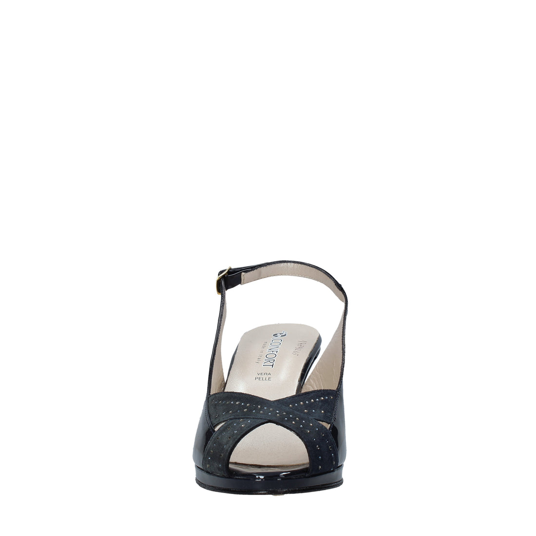 Sandali tacco Blu Confort