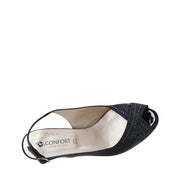 Sandali tacco Blu Confort