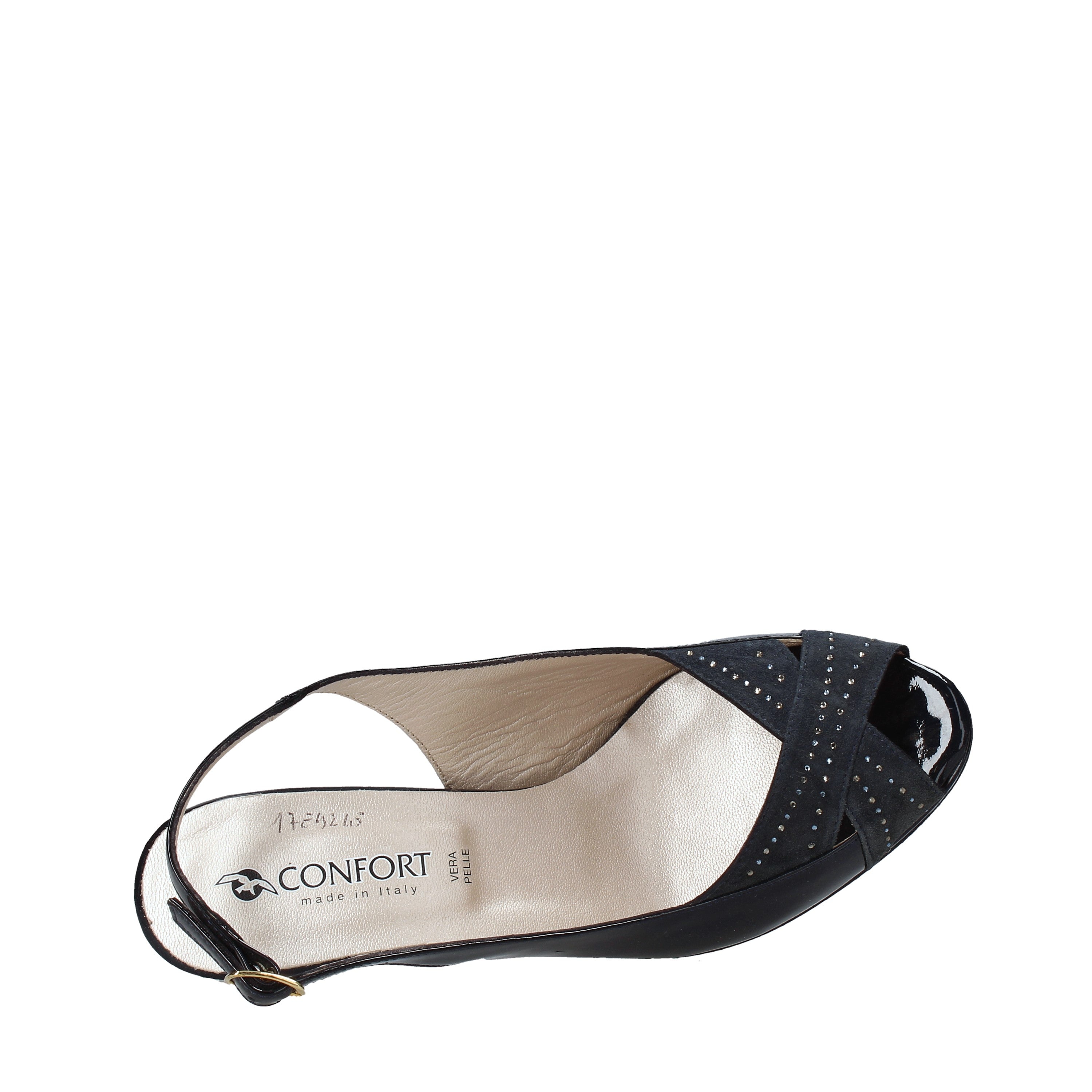 Sandali tacco Blu Confort